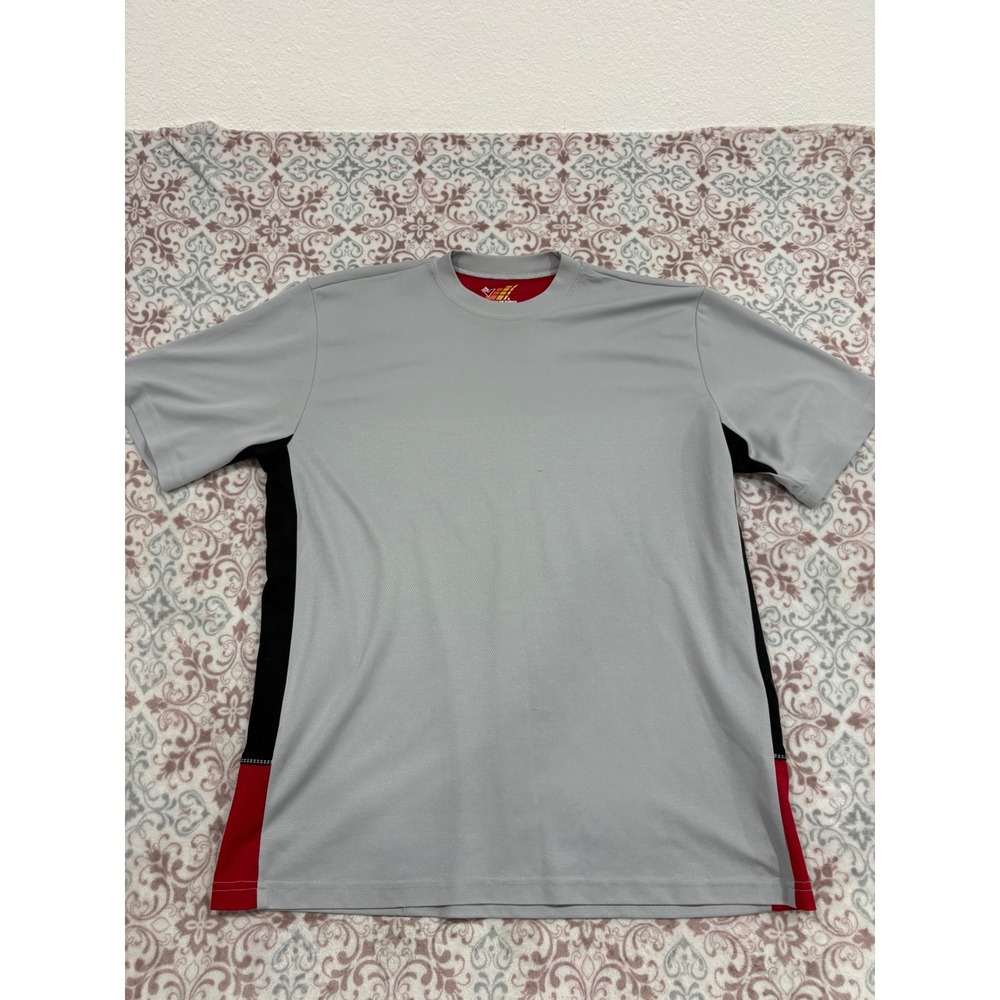 Volcom V-Line Science Performance T-Shirt Mens XL Grey Red Black Athletic Tee